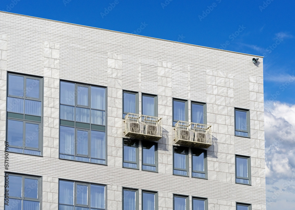 Modern panel apartment building