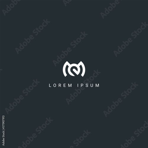 Creative minimal letter ME EM logo monogram icon design vector template. photo