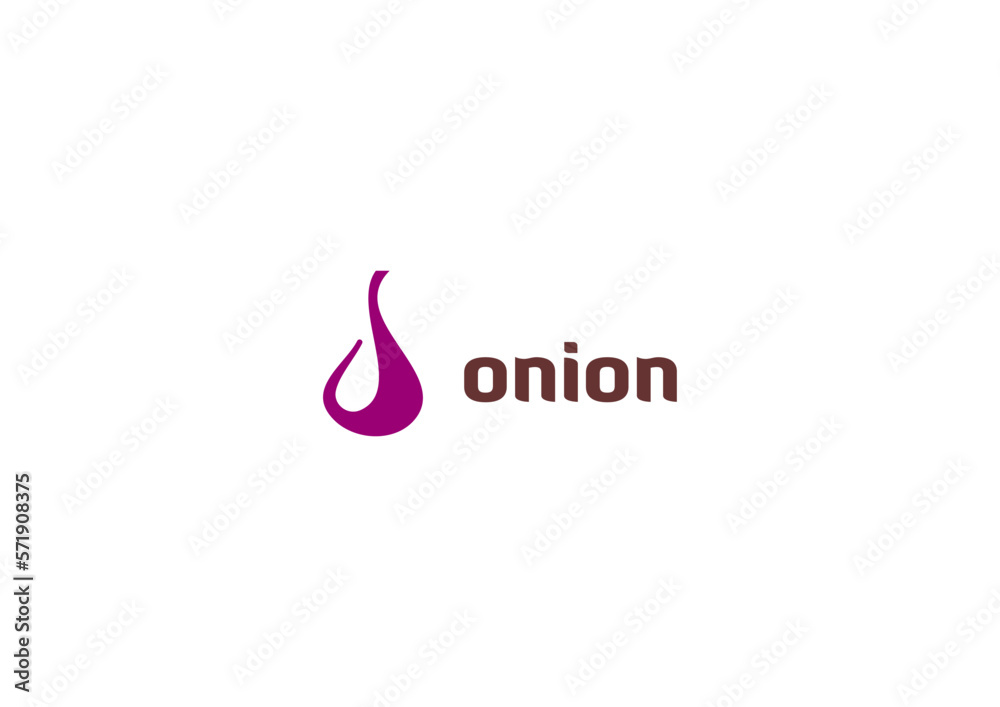 Obraz premium Template logo design solution with onion picture