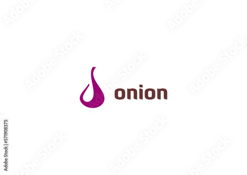 Template logo design solution with onion picture