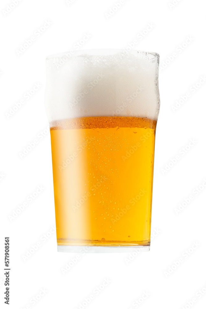 glass of beer isolated, pint of beer on white background glass of beer isolated, pint of beer on white background