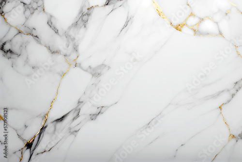 Abstract luxury white and gold marble stone texture background. Elegant 3d rendering with glitter effect. Generated AI