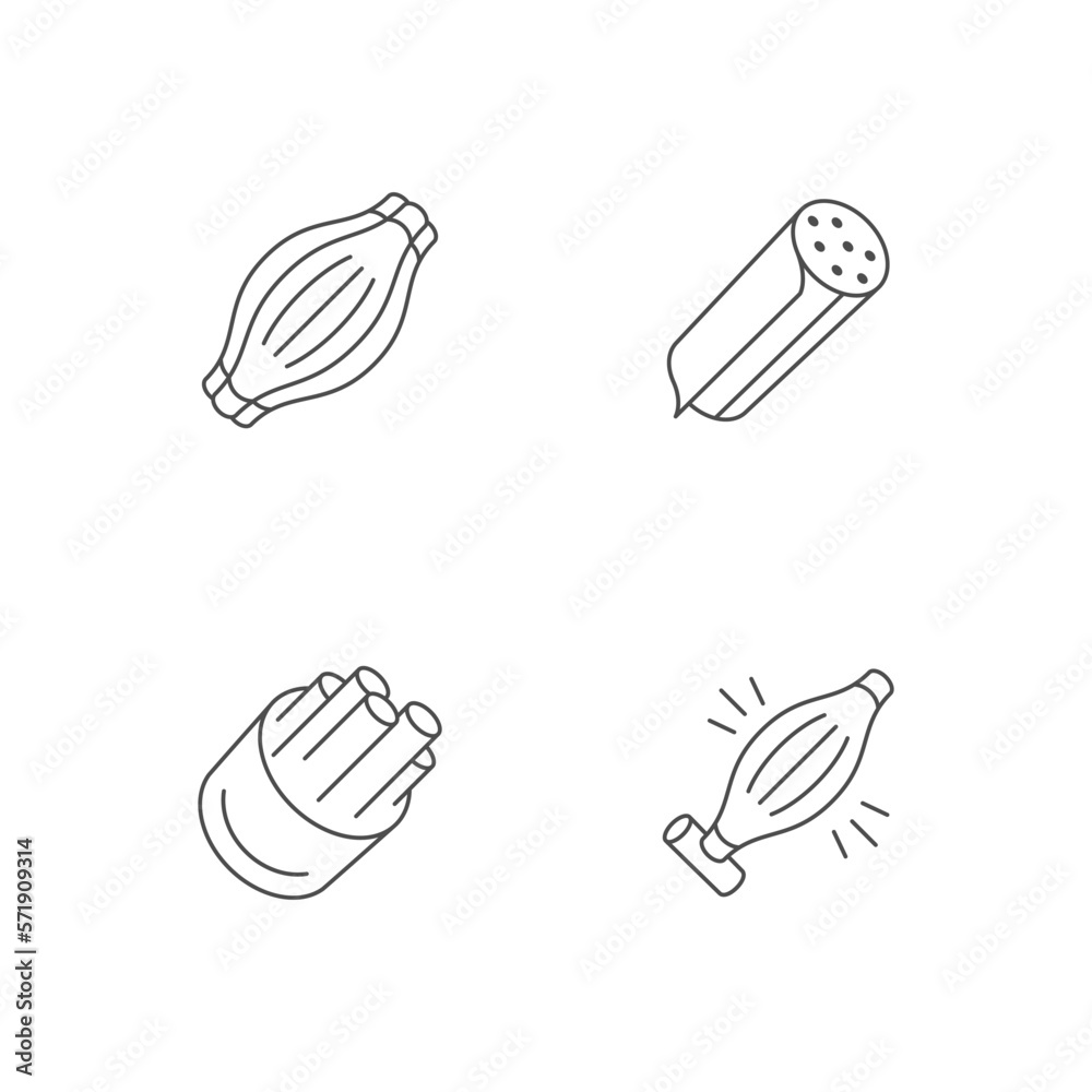 Set line icons of muscle