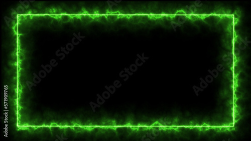 neon light frame on a dark background