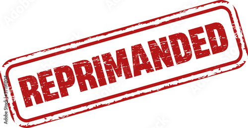 Fotografie Reprimanded grunge rubber stamp