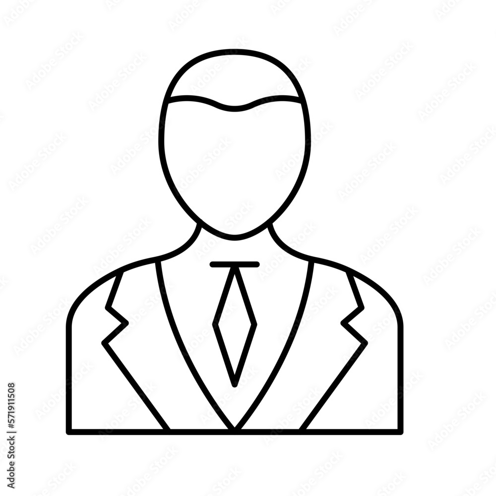 Accountant Vector Icon easily modified

