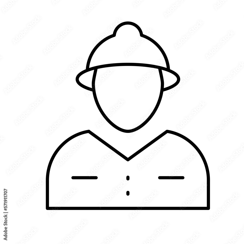 Engineer Vector Icon easily modified


