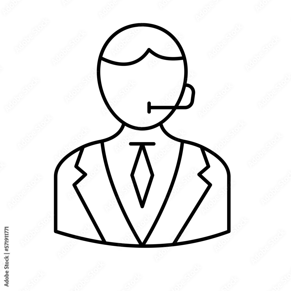 Customer representative Vector Icon easily modified
Customer representative Vector Icon easily modified