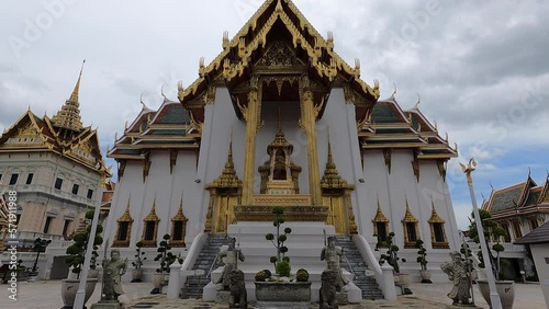 Out side view of an old buddhist temple in Bangkok