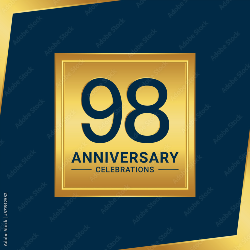 98th anniversary celebration logo design. Vector Eps10