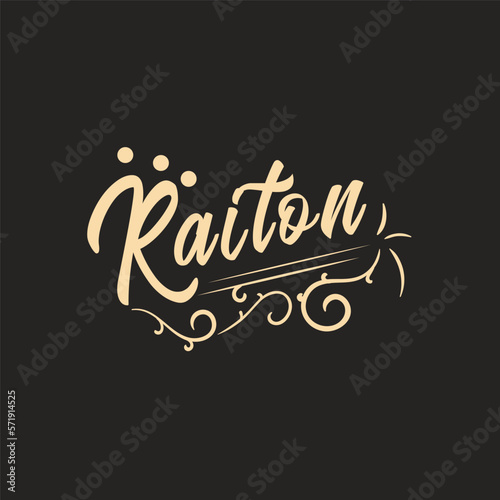Minimalist retro vintage design with classic ornamentation and lettering
