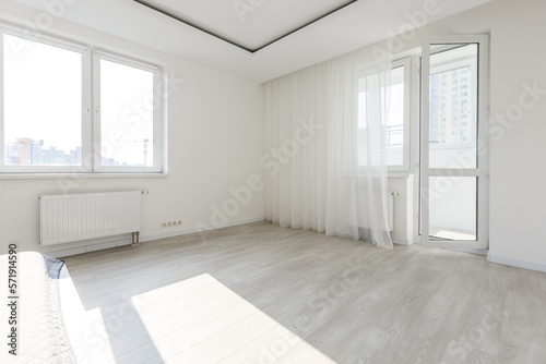 Minimal style interior room with white wall