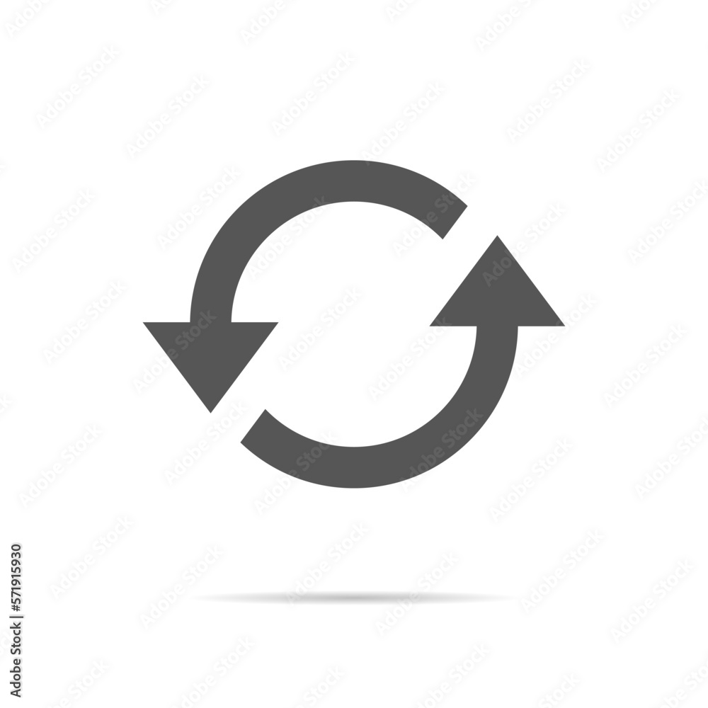 Reverse, sync icon vector in flat style Reverse, sync icon vector in flat style