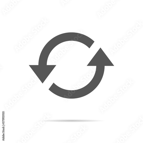 Reverse, sync icon vector in flat style