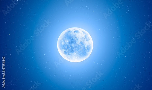 Full  Moon in the space "Elements of this image furnished by NASA "
