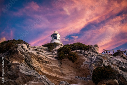 lighthouse on the rock in Rottnest island