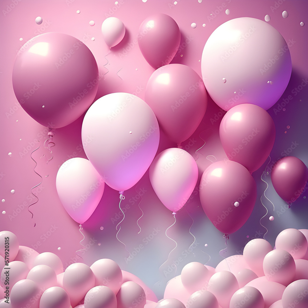 Balloons for festivities, on pastel background, realistic, banner. Balloons for festivities, on pastel background, realistic, banner.