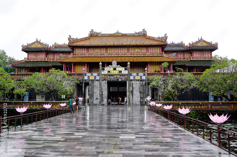 Inside Hue Imperial Citadel on a raining day Inside Hue Imperial Citadel on a raining day