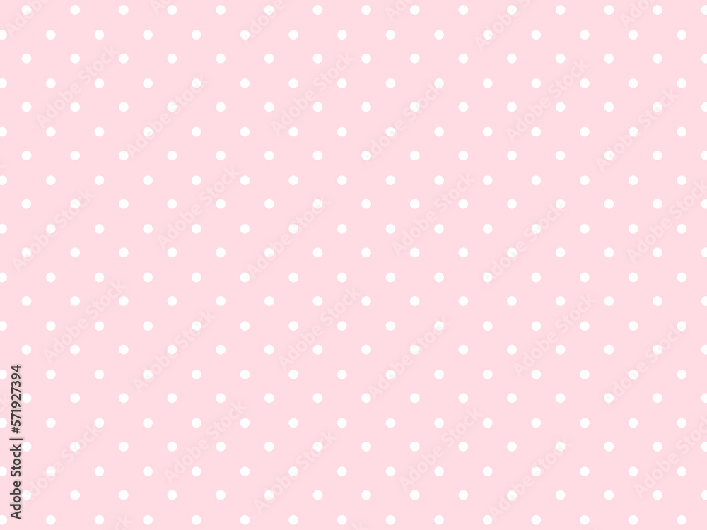 ピンクと白のドット柄（水玉模様）の背景・壁紙