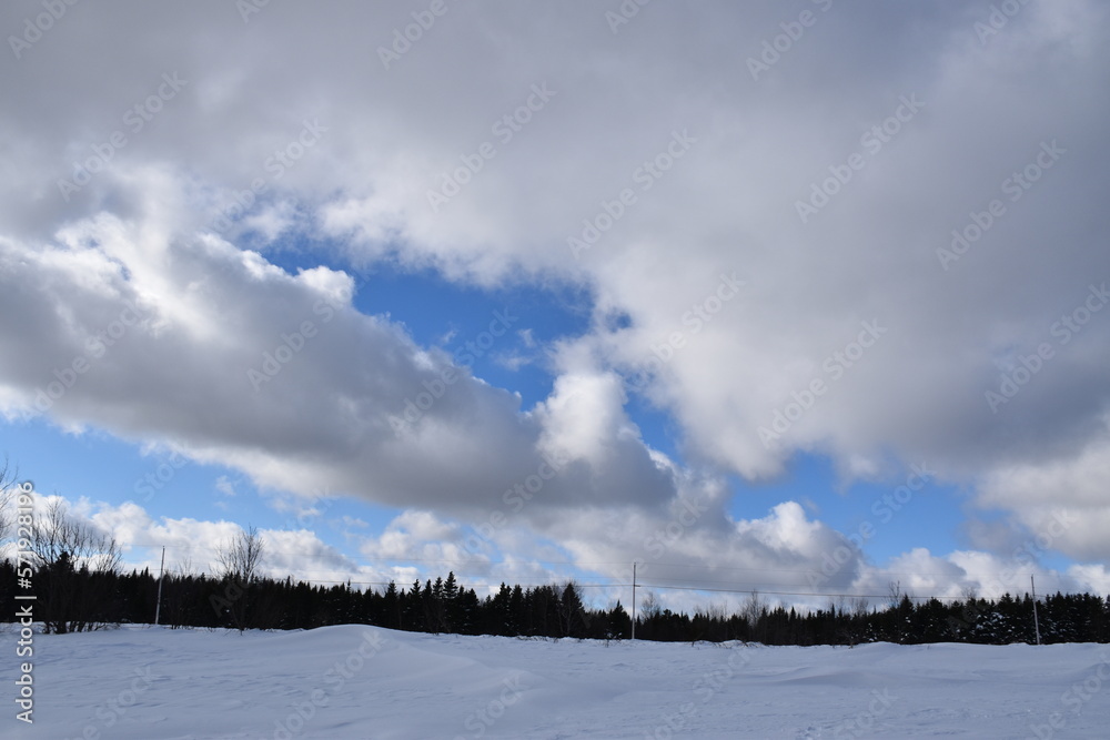 A winter sky, Sainte-Apolline, Québec, Canada