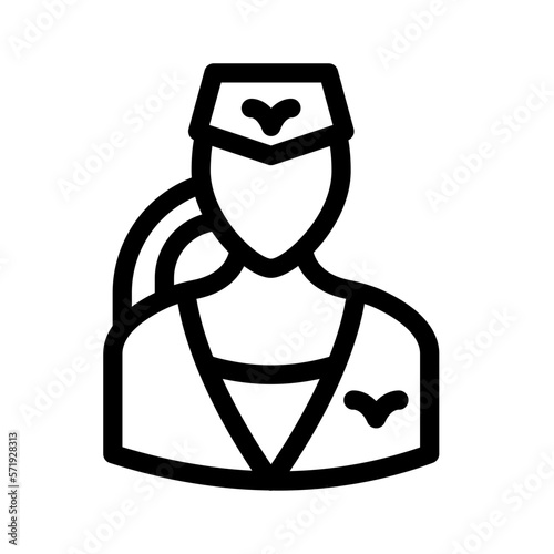 air hostess Vector Icon easily modified

