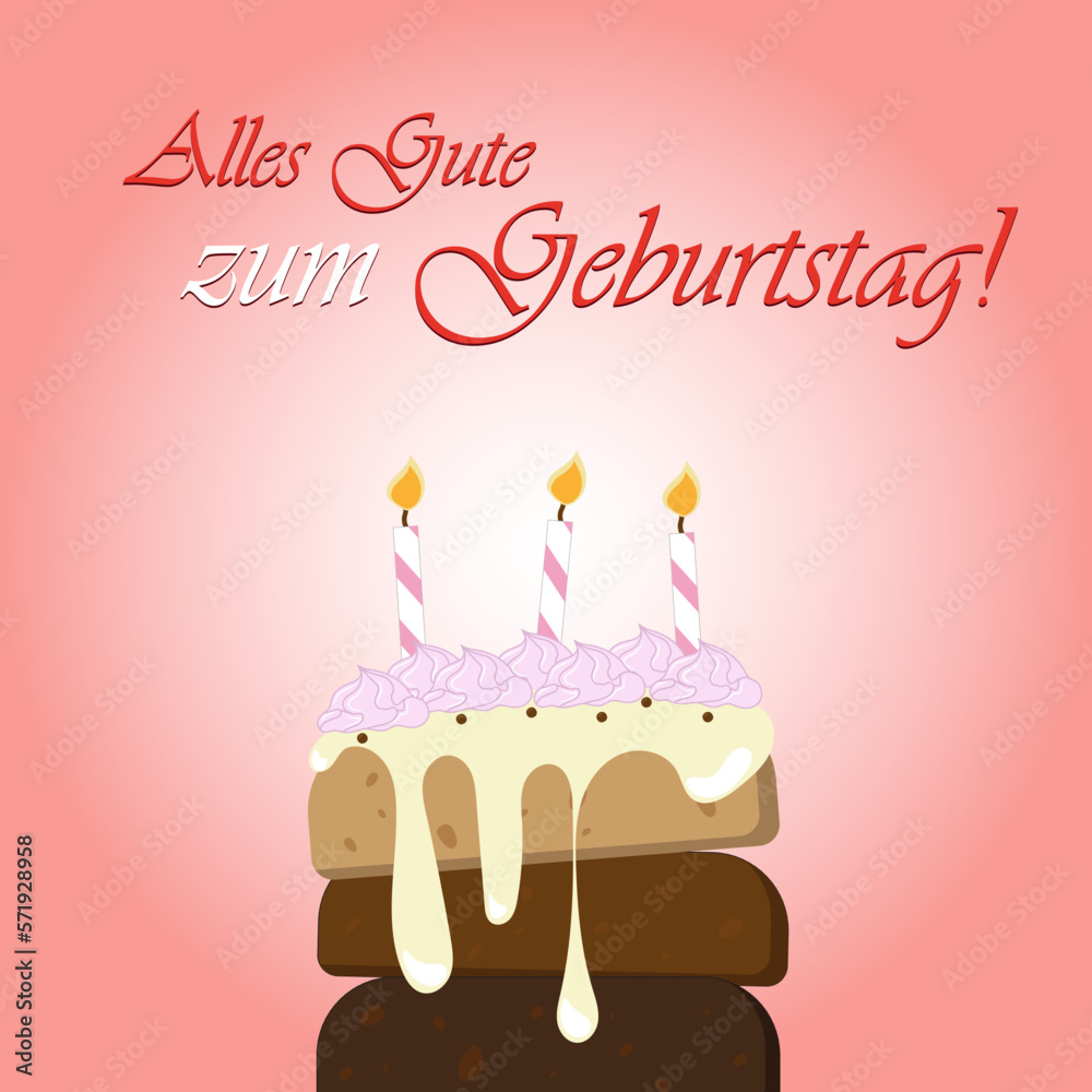 Happy Birthday Card In German Alles Gute Zum Geburtstag With happy-birthday-card-in-german-alles-gute-zum-geburtstag-with