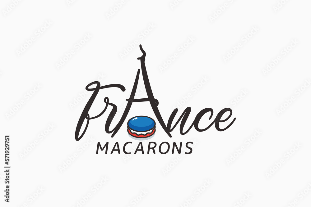 macarons logo with a macarons and Eiffel tower as letter A for any business, especially patisserie, bakery, cafe, etc. macarons logo with a macarons and Eiffel tower as letter A for any business, especially patisserie, bakery, cafe, etc.