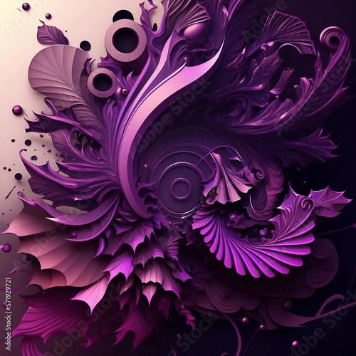 Purple abstract Flower