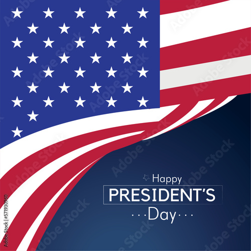 Colored happy president day poster Vector