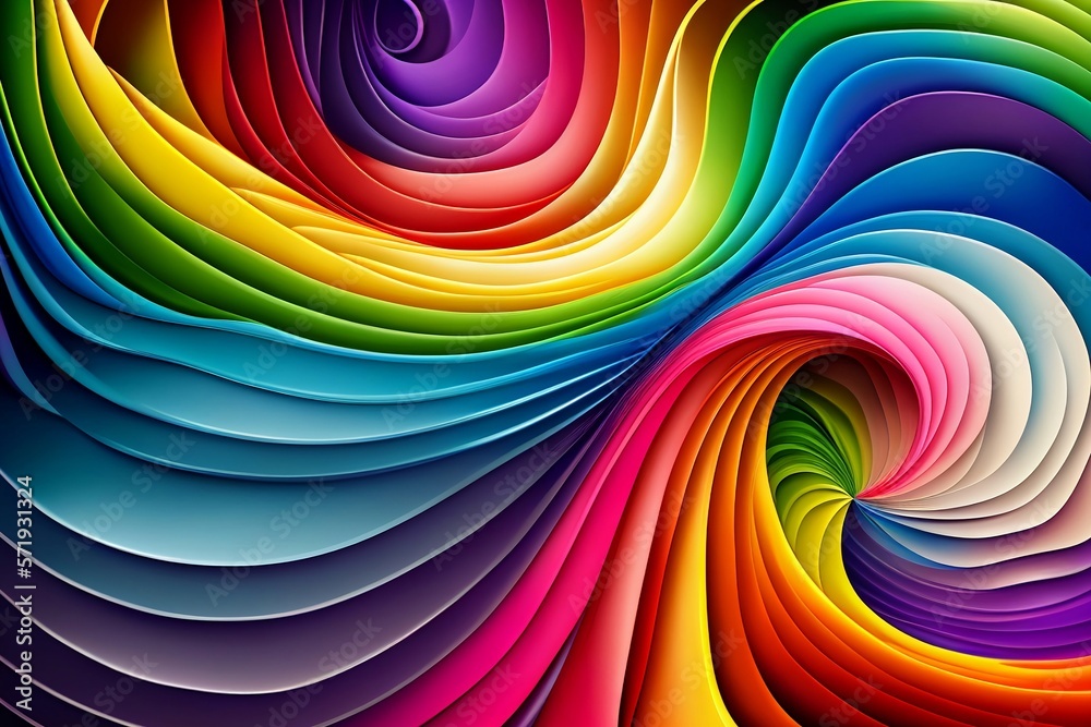 Abstract Rainbow Swirl Background – Generative AI Abstract Rainbow Swirl Background – Generative AI