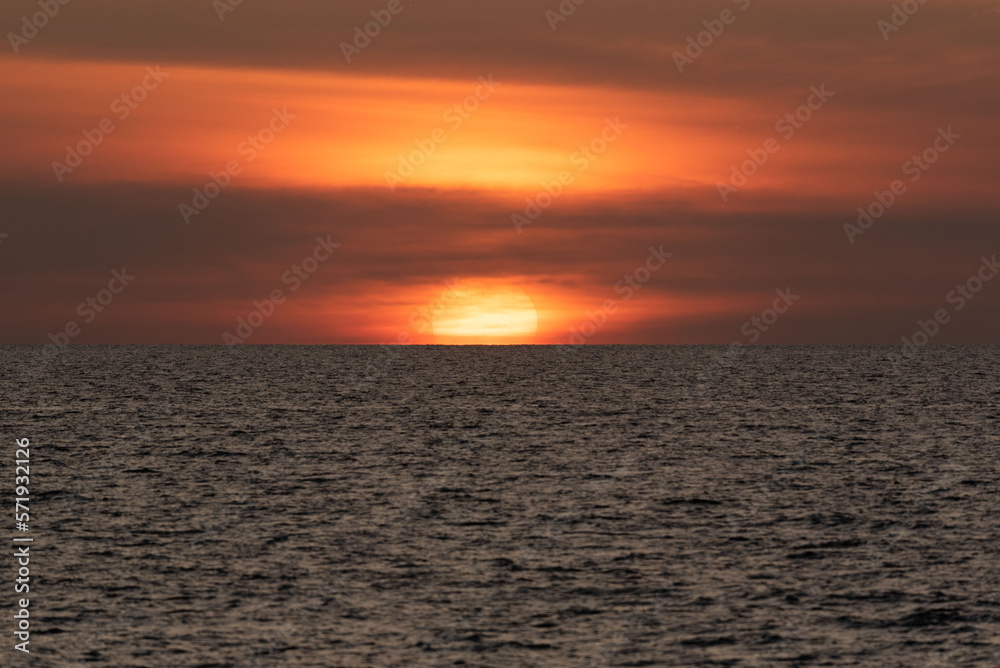 Fototapeta premium Beautiful sunset at Natai beach.