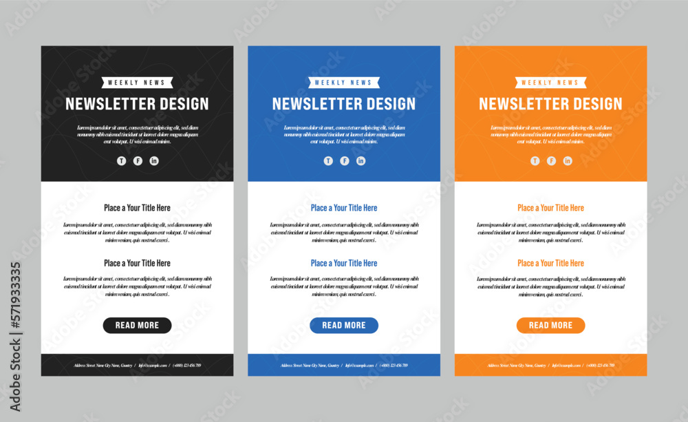 Email Newsletter Layout and Email Promotion Design