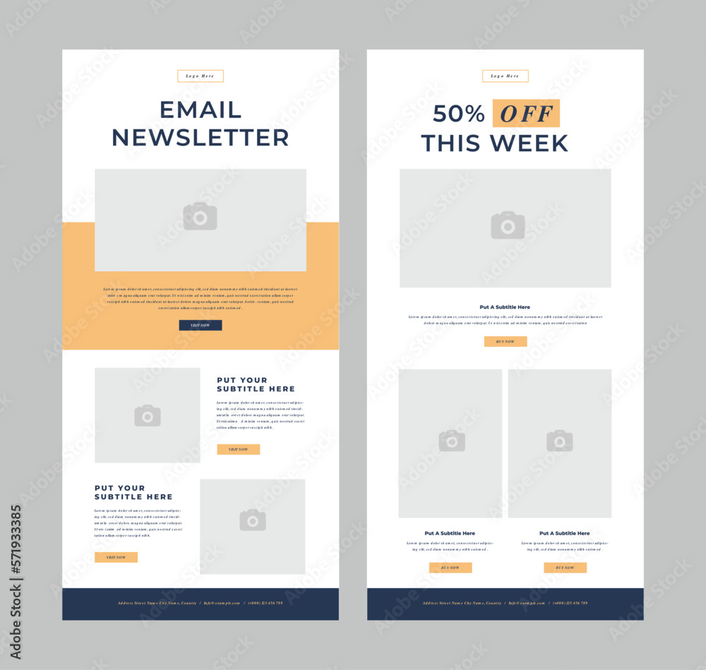 Email Newsletter Layout  Template