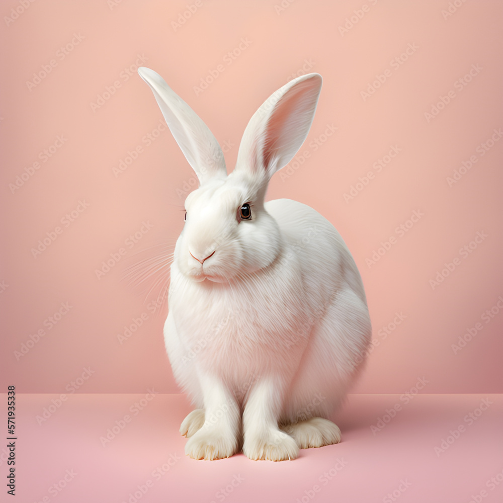 Obraz premium white easter bunny, 3D rendering