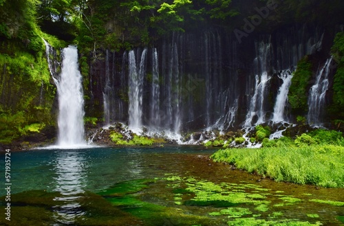 白糸ノ滝・静岡県 初夏の風景
