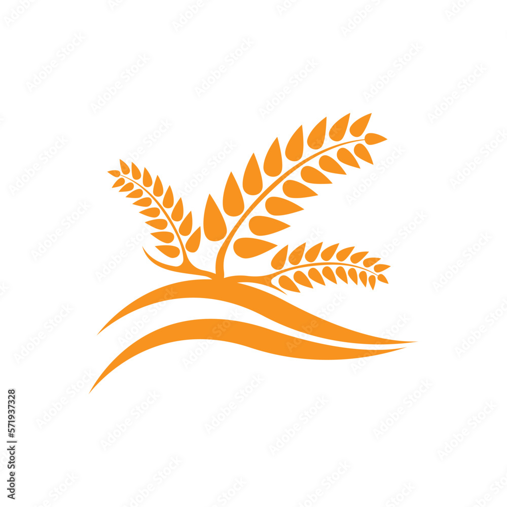 Wheat logo vector icon illustration Wheat logo vector icon illustration
