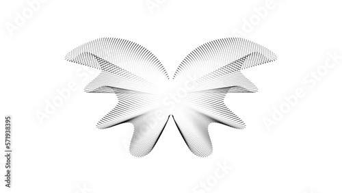Concept of metaverse, virtual reality experience with abstract sphere, Shiny abstract butterfly futuristic wave vector illustration eps10 lines technology backgound