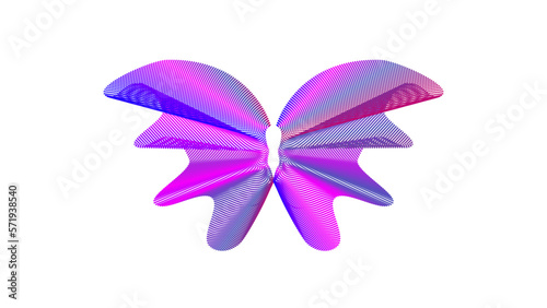 Concept of metaverse, virtual reality experience with abstract sphere, Shiny abstract butterfly futuristic wave vector illustration eps10 lines technology backgound © Dipak