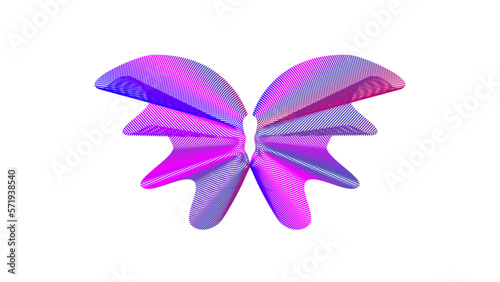 Concept of metaverse, virtual reality experience with abstract sphere, Shiny abstract butterfly futuristic wave vector illustration eps10 lines technology backgound