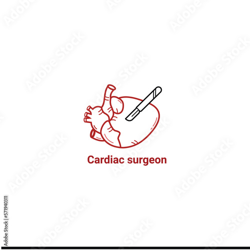cardiac surgery vector  illustration of medical profession.