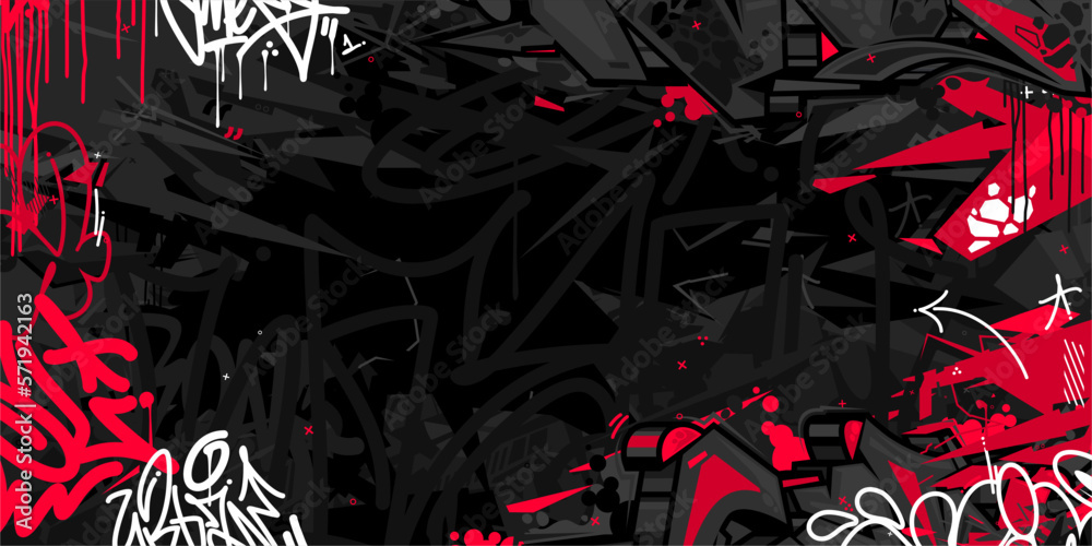 © Anton Kustsinski - Abstract Dark Urban Street Art Graffiti Style Vector Illustration Template Background Art © Anton Kustsinski - Abstract Dark Urban Street Art Graffiti Style Vector Illustration Template Background Art