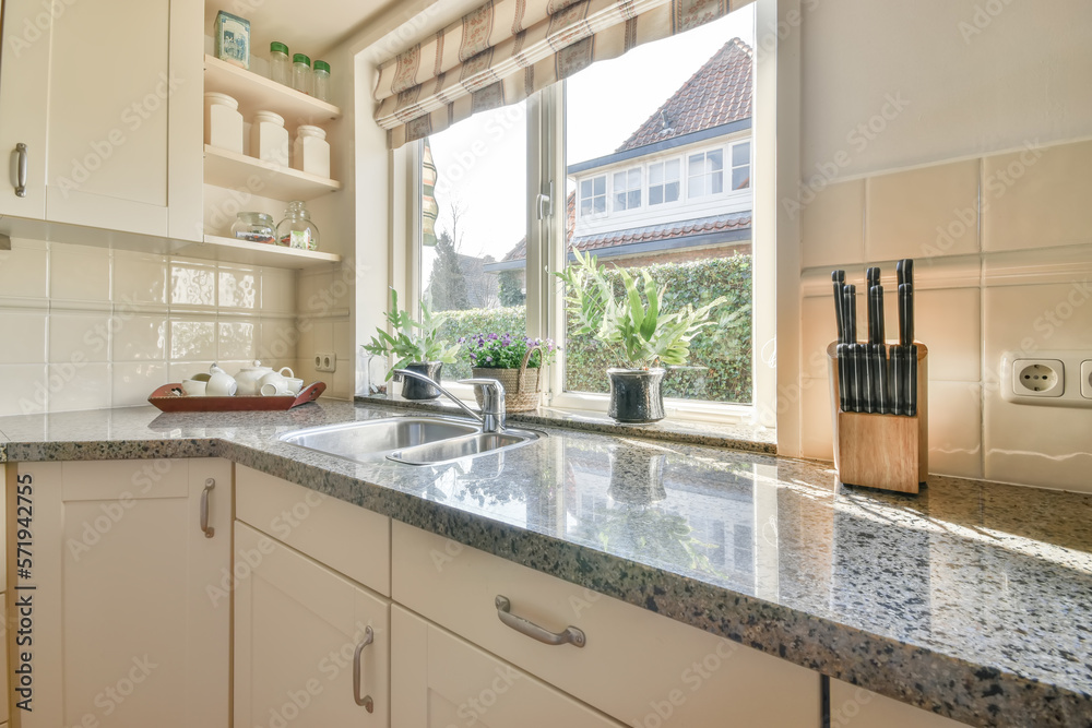 Modern kitchen interior with furniture Modern kitchen interior with furniture