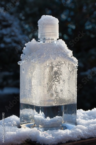 Supercooled water in the backyard. Science at home.