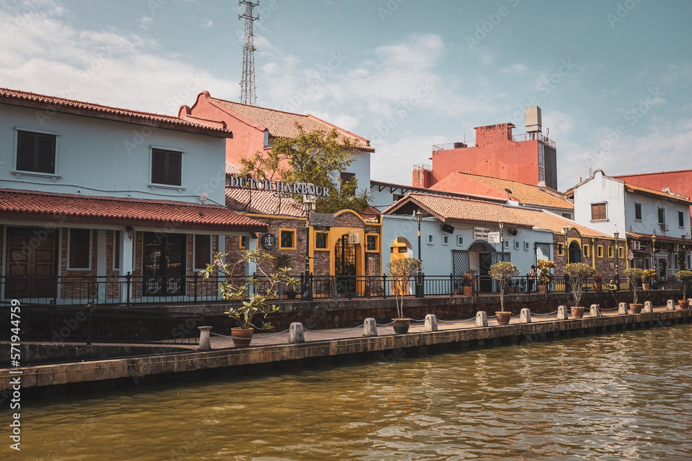 Fototapeta premium Traditional chinese style houses in Melaka historical town, Malaysia