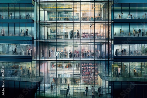 Facade of a corporate glass...