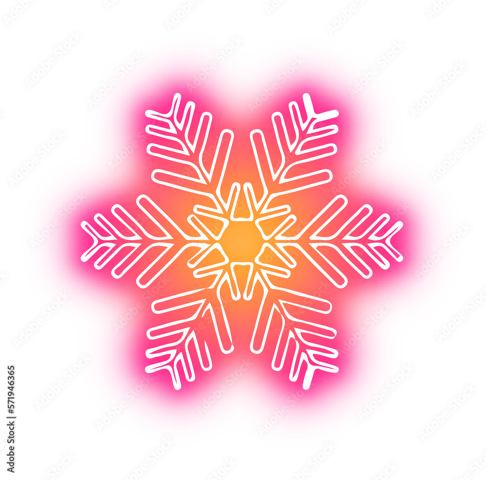 Collection of snowflake neon Collection of snowflake neon