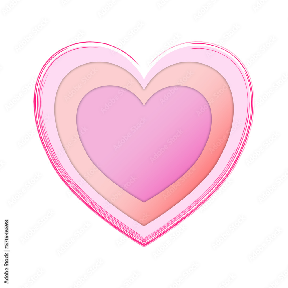The pink heart design