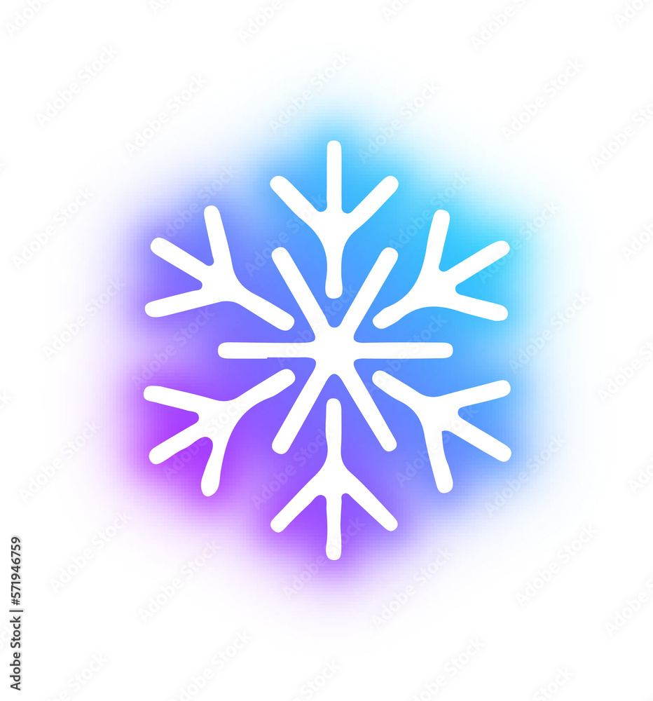 Collection of snowflake neon Collection of snowflake neon