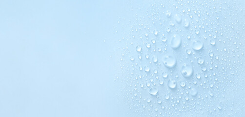 banner drops on a pastel blue background with place for text