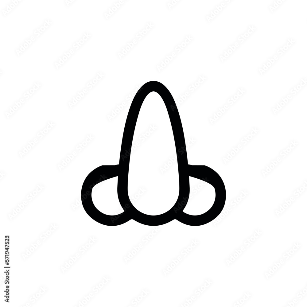 Nose icon. Simple style human anatomy poster background symbol. Nose brand logo design element. Nose t-shirt printing. vector for sticker. Nose icon. Simple style human anatomy poster background symbol. Nose brand logo design element. Nose t-shirt printing. vector for sticker.